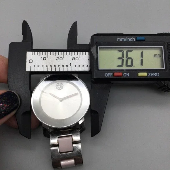 Movado BOLD Watch Womens 36mm Stainless Pink Black New Battery 6.25" - Picture 12 of 14